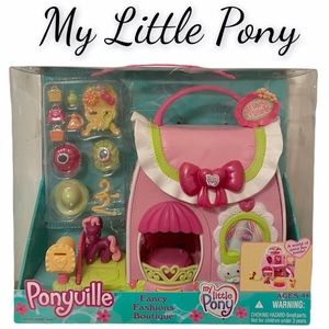 Vintage My Little Pony Ponyville Fancy Fashions Boutique G3 Playset RARE Y2K Set